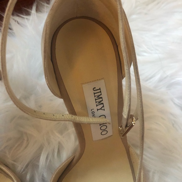 Liu 100mm Suede Ballet Pink Jimmy Choos - Picture 3 of 6